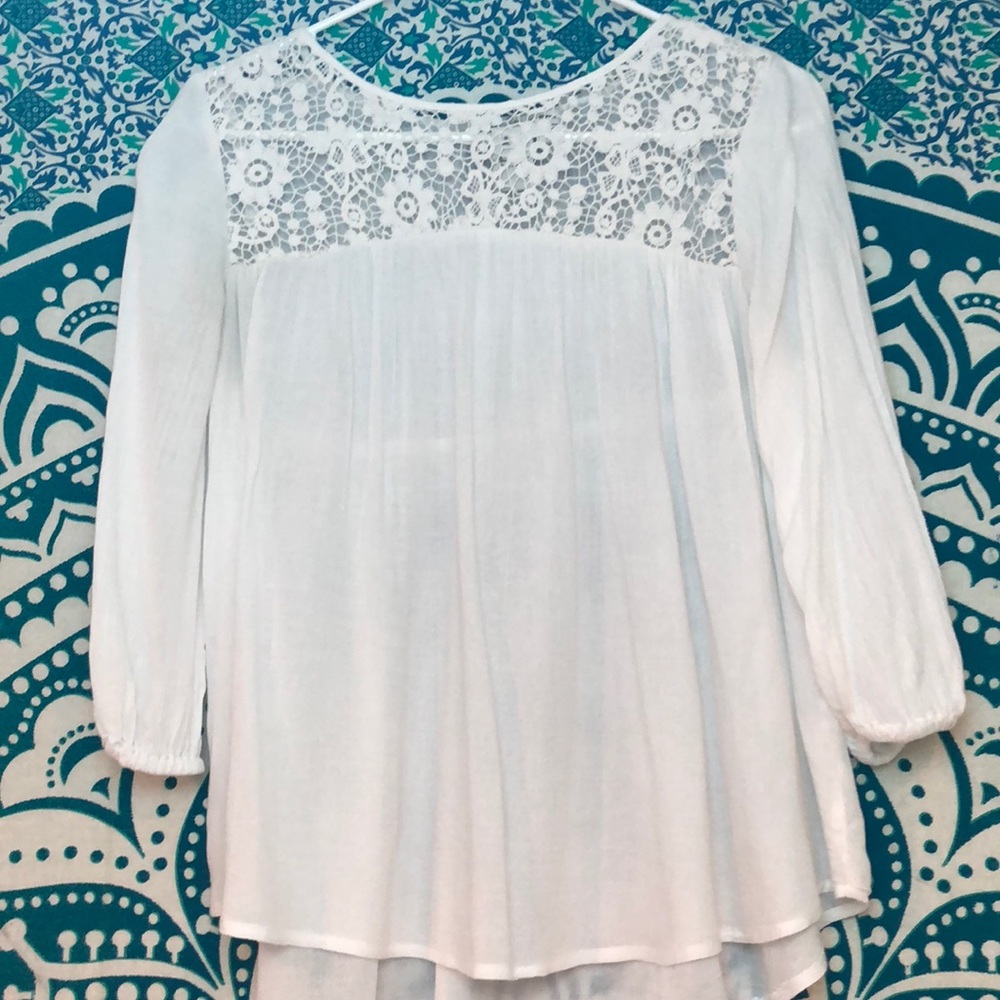 white  american rag blouse